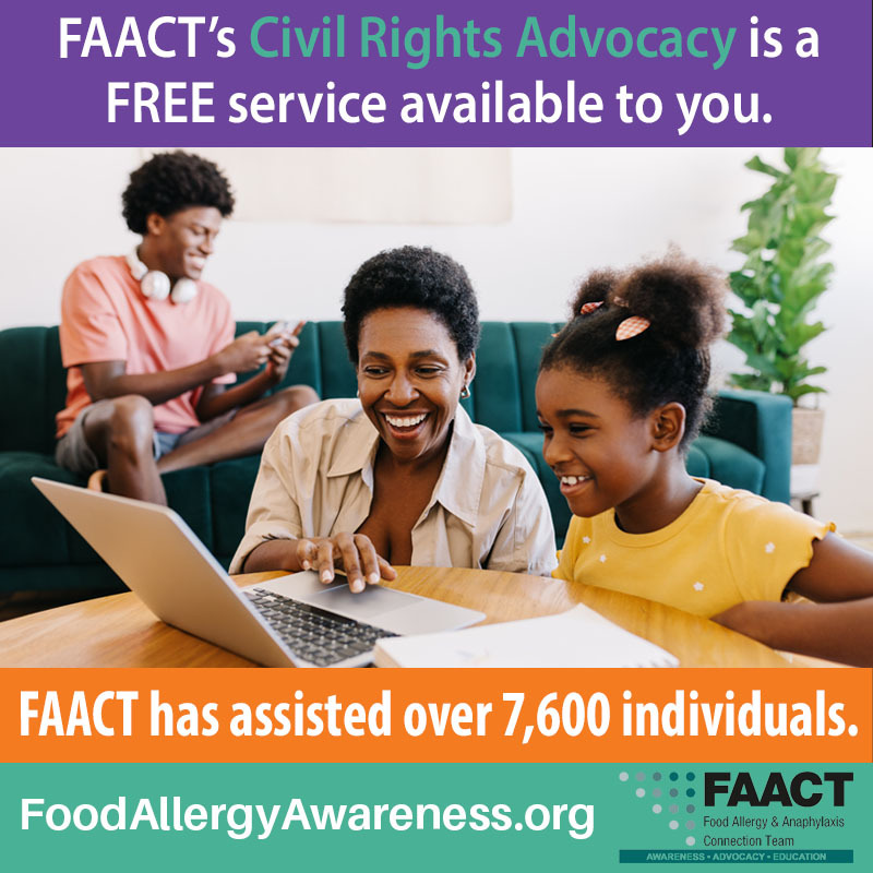 FAACT's Civil Rights Advocacy is a FREE service available to you (assisting 6,800 families) with woman on phone and computer