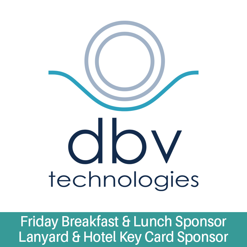 DBV technologies logo - Breakfast, Lunch, Lanyard, & Hotel Key Card Sponsor