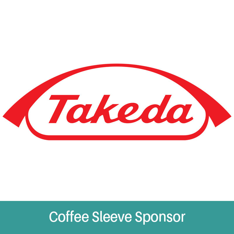 Takeda logo - Coffee Sleeve Sponsor