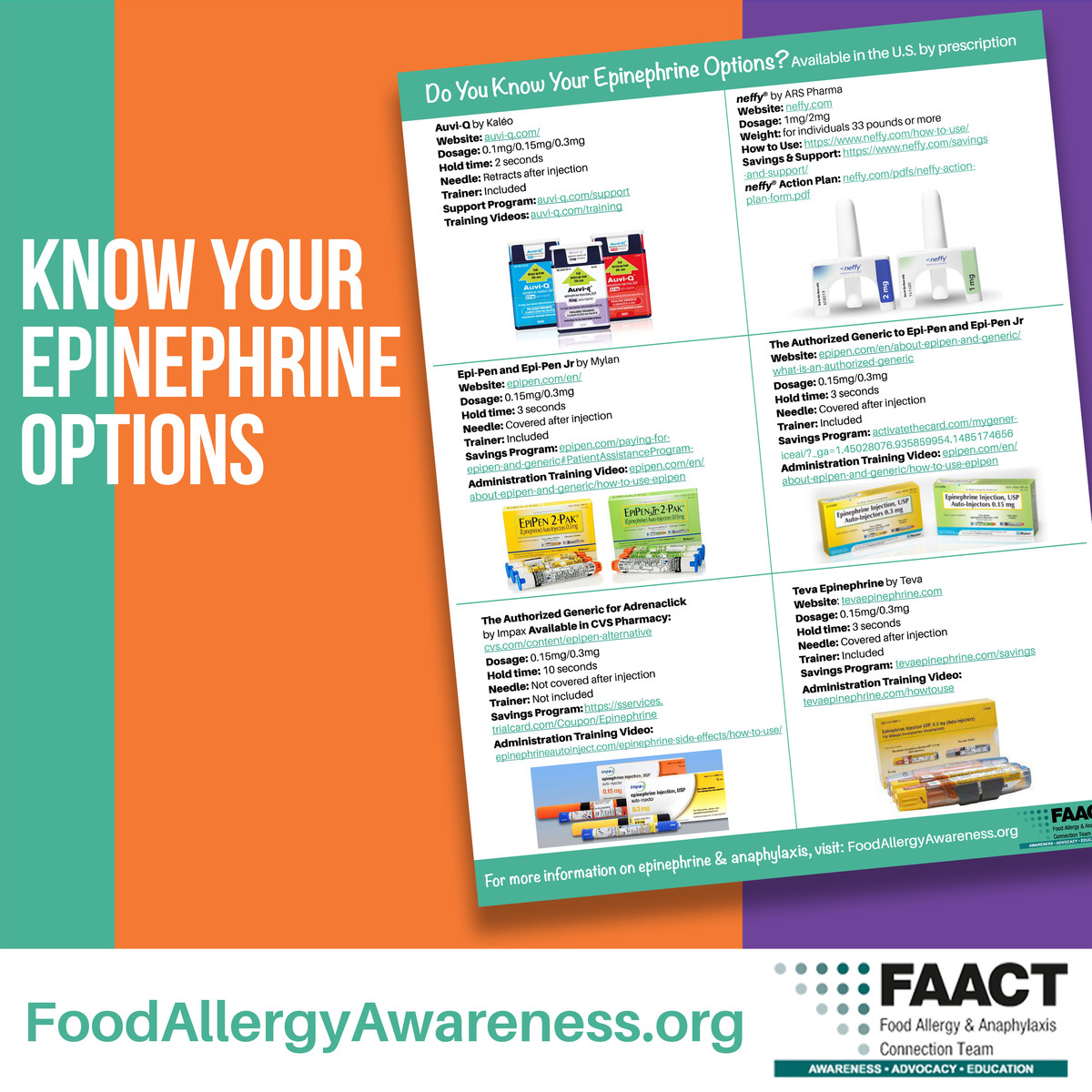 Epinephrine Options