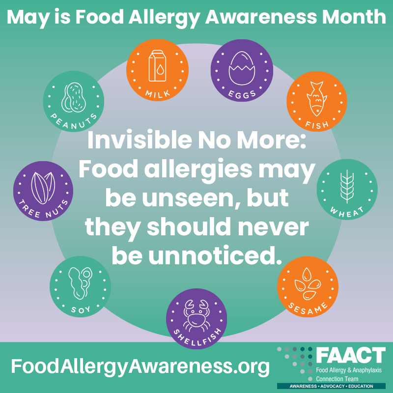 May is Food Allergy Awareness Month